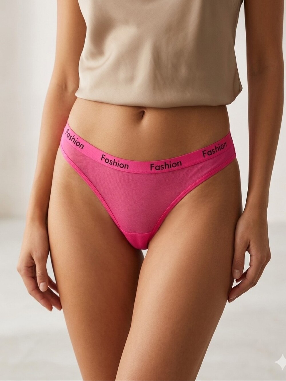 Women's Pink Thong Panty